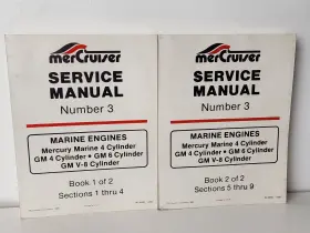 90-95693 Mercruiser Service Manual # 3 Books 1 And 2 Marine Engines 4 6 8 Cylinder