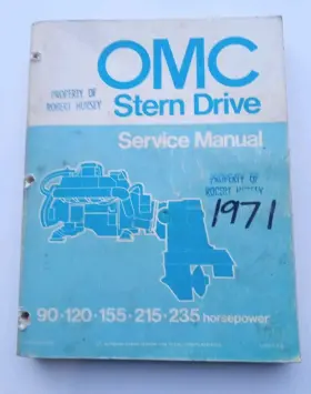979725 1971 Omc Stern Drive Service Manual Book 90 120 155 215 235hp Oem