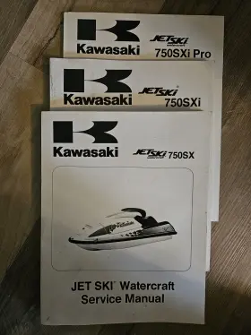 99924-1156-04 Kawasaki Jet Ski Service Manual Set 1992-2001 750sx/750sxi/750sxi Pro Js750a/b/c