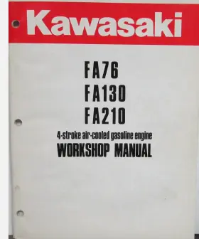 99924-2002b Kawasaki Fa76 Fa130 Fa210 Workshop Manual 4 Stroke Air Cooled Gas Engine Oem