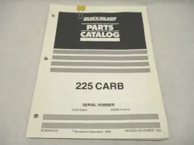 Brunswick 824403-94 1994 Quicksilver Outboard Parts Catalog For 225 Carb Mercury Mariner