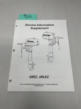 Cr97-50 1998 Johnson Outboards 5rec 5rlec Service Information Supplement
