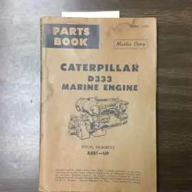 D333 Cat Caterpillar Marine Engine Parts Manual Book Catalog List Guide Sn 88b