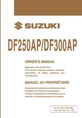 Df300ap Df250ap Suzuki / 2012 Outboard Motor Owners Guide