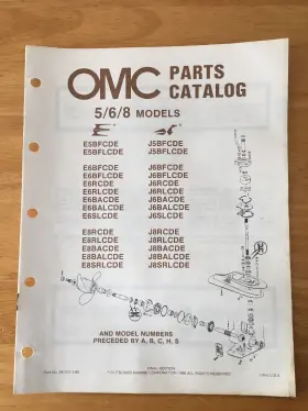 397315 Enirude Johnson Omc Parts Catalog Evinrude/johnson Outboard 5/6/8 Models Final 5/86