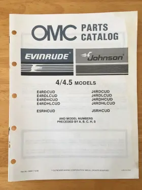 398617 Enirude Johnson Omc Parts Catalog Evinrude/johnson Outboard 4/4.5 Models 10/86