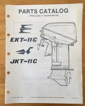 Jkt-11c Enirude Johnson 398849 Omc Parts Catalog Evinrude/johnson Outboard Ekt-11c #398849 10/86