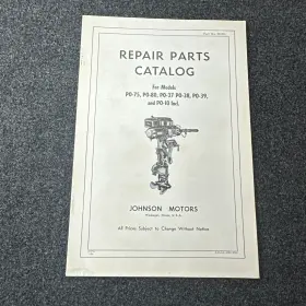 Evinrude 29-211 Repair Parts Catalog Johnson P-75 P-80 Po-38 Po-39 Po-10 And Po-15