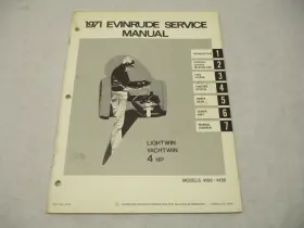 Evinrude 4745 4 1971 Omc Outboard Service Manual 4 Hp Lightwin Yachtwin 4106 4136
