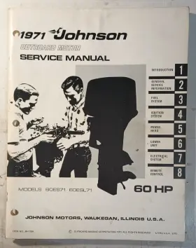 Jm-71109 Jm-7109 1971 Johnson 60 Hp 60es71 60esl71 Models Outboard Service Manual