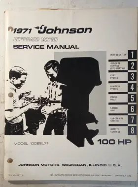 100esl71 Jm-7110 1971 Johnson 100 Hp Model Outboard Service Manual