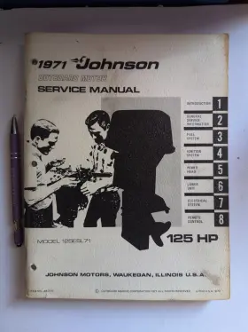125esl71 Jm-7111 1971 Johnson 125 Hp Model Outboard Service Manual