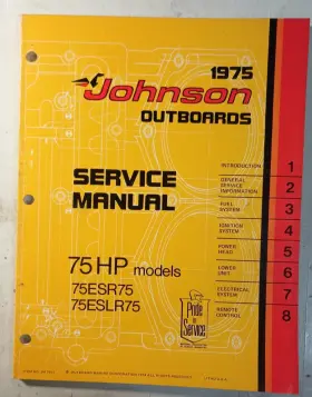 Jm-7511 1975 Johnson 75 Hp Models Outboard Service Manual