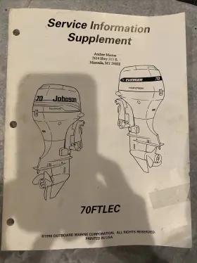 70ftlec Johnson Evinrude Omc Cr98-07 1998 Evinrude/johnson 4-s Service Information Supplement Manual
