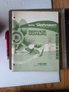 115esl73 Johnson Jm-7311 Service Manual 1973 Outboards Model Nos