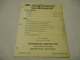 Kiekhaefer Mercury 90-33784 1964 Mercruiser I Stern Drive Unit Parts Manual