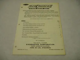 Kiekhaefer Mercury C90-32496 90-32496 1964 Mercruiser Ii Stern Drive Unit Parts List Manual