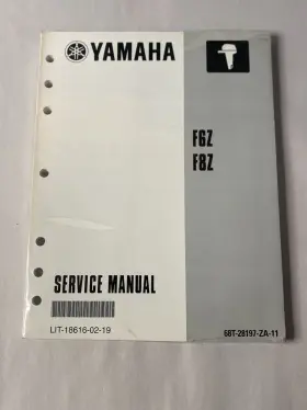Lit-18616-02-19 Yamaha Outboard F6z F8z 4-stroke Repair Service Manual 2001 2002 2003 2004 2005