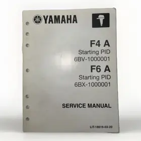 Lit-18616-03-20 Yamaha F4a F6a Outboard Service Manual Oem August 2009