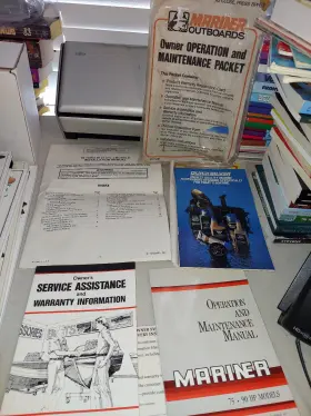 90-12429880 Mariner 687 Mercury Outboard Owner Operation And Install Manual 75-90 Hp 3 Cyl