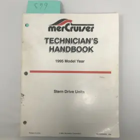 Mercruiser 90-806534950 1995 Model Year Mercury Stern Drive Units Technicians Handbook Manual