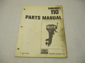 Mercury 67136 90-67136 1976 Merc 110 9.8 Hp Model Outboard Parts Manual Catalog