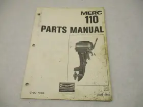 Mercury 79169 90-79169 1977 Merc 110 9.8 Hp Model Outboard Parts Manual Catalog