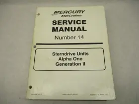 90-818177-3 Mercury 818177-3 6 2001 Mercruiser Service Manual 14 Sterndrive Units Alpha 1 Gen Ii