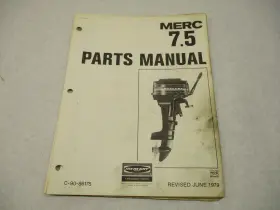 Mercury 86175 90-86175 1979 Merc 7.5 Hp Model Outboard Parts Manual Catalog