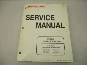 90-877837 Mercury 877837 5 1999 Marine Service Repair Manual 210/240 Hp M2 Jet Drive