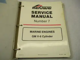 90-12410 Mercury 589 2 Mercruiser Service Manual Binder #7 Gm V-6 Cylinder Marine Engines