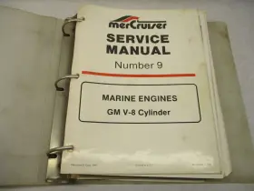 90-14499-1 Mercury 4 887 Mercruiser Service Manual Binder 9 Gm V-8 Marine Engines 1987-88