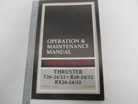90-17427900 Mercury 1989 Thruster 28-24/12 Electric Outboard Operation And Maintenance Manual