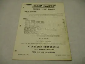 Mercury 90-37343 1965 Mercruiser Marine 150 Engine Parts List Manual