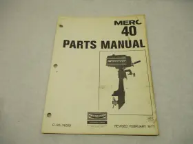 Mercury 90-74059 1977 Merc 40 4 Hp Model Outboard Parts Manual Catalog