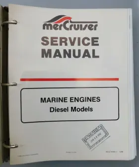 90-814099-1 Mercury Mercruiser Service Manual Marine Engines Diesel Models P/n