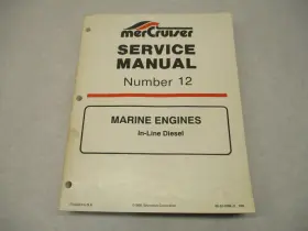 90-814099-2 Mercury 4 196 Mercruiser Service Repair Manual 12 In-line Diesel 1989-1993