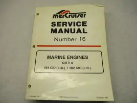 90-823224 Mercury 3 992 Mercruiser Service Repair Manual Number 16 Gm V-8 7.4l 8.2l
