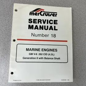 90-823226 Mercury Mercruiser Service Repair Manual #18 Gm V-6 4.3l Gen 2 Balance Shaft
