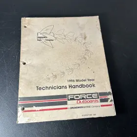 90-823871960 Mercury 595 Force Outboard Technicians Handbook Manual 1996
