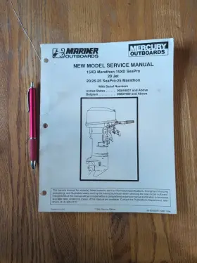 90-826883r1 Mercury Service Manual 15xd Marathon Seapro 0g044027 And Up Nos