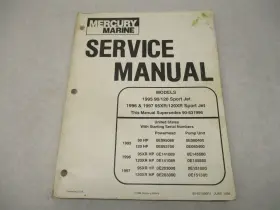 90-831996r1 Mercury 2 1996 Marine Service Repair Manual Sport Jet 90 95 120 1995-9
