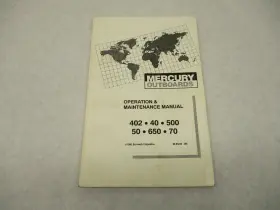90-85246 Mercury 386 Outboard Operation And Maintenance Manual Merc 402 500 650