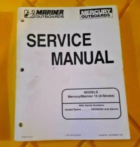 90-856159 Mercury Oem Mariner 15 4-stroke Service Manual Pt#