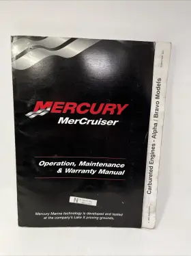 90-860171030 Mercury 860171030 Mercruiser Operation Owners Maintenance Manual Alpha/bravo 2003