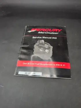 90-865376 Mercury 2004 Mercruiser #40 Service Manual Gen Iii Cool Fuel #30 #31 Supplemen