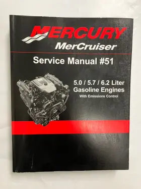 90-879288300 Mercury 2012 Mercruiser #51 Service Manual 5.0 5.7 6.2 Gas Engines