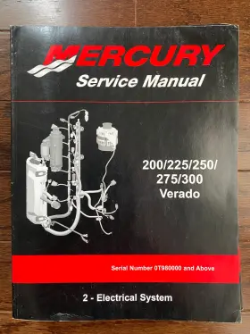 90-896580201 Mercury Service Manual 200/225/250/275/300 Hp Verado