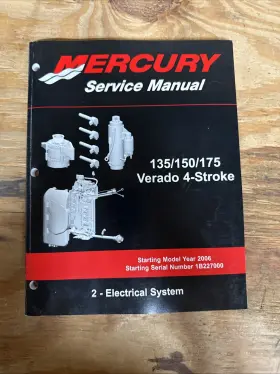 90-897928t00 Mercury 90-897928200 Service Manual 135 150 175 Hp Verado 4-stroke #41