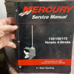 90-897928600 Mercury 06 Outboard Service Manual 135-175 Verado 4-stroke Gear Hou